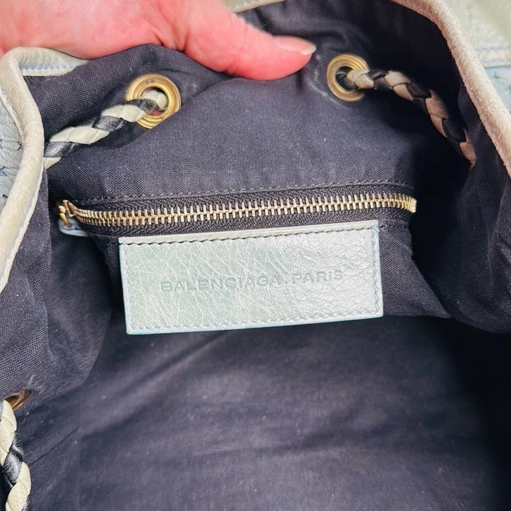 Balenciaga Pale Blue Arena Cross Pampille Bag - Picture 11 of 15